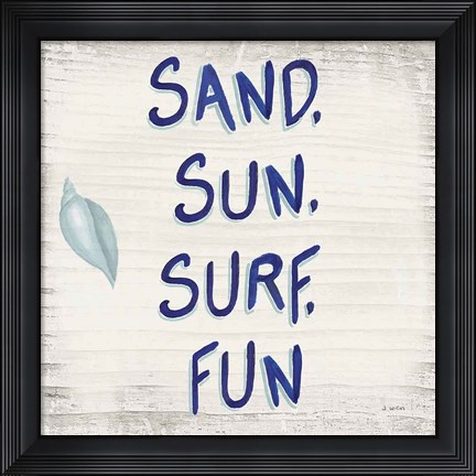Framed Beach Time VIII Sq Print