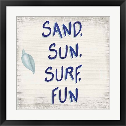 Framed Beach Time VIII Sq Print