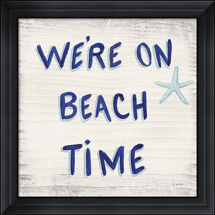 Framed Beach Time VI Sq Print