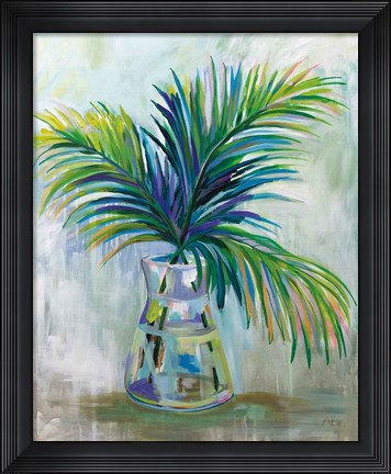 Framed Palm Leaves I Print
