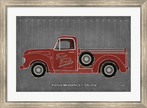 Framed Farm Truck Print