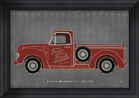 Framed Farm Truck Print