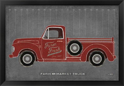 Framed Farm Truck Print