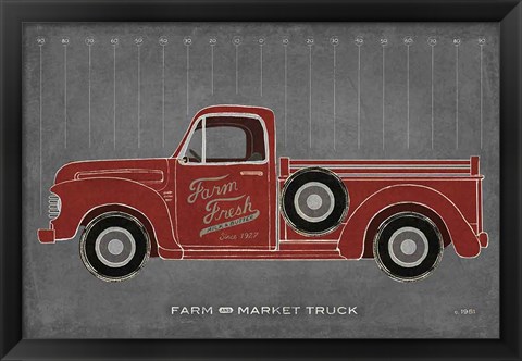 Framed Farm Truck Print