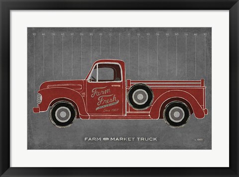 Framed Farm Truck Print