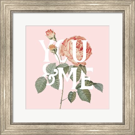 Framed Botanical Pink Rose II You Print