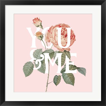 Framed Botanical Pink Rose II You Print