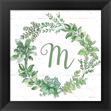 Framed Farmhouse Cotton X v2 Dark Green Print