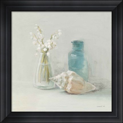 Framed Light Lily of the Valley Spa Print
