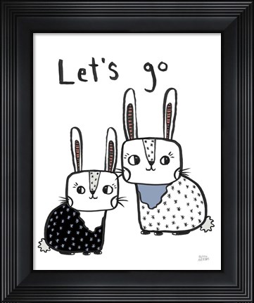 Framed Scandy Baby Gray V Print