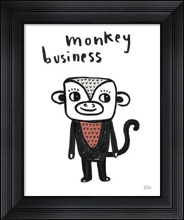 Framed Scandy Baby Gray II Print