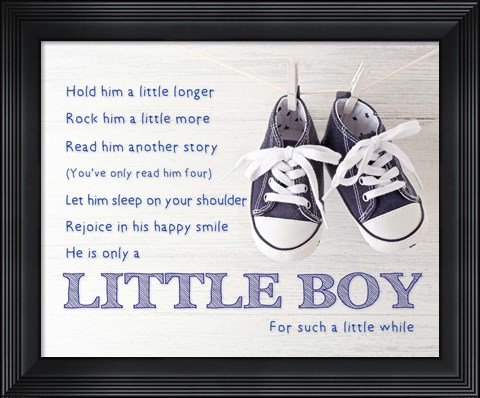Framed Little Boy Poem Print