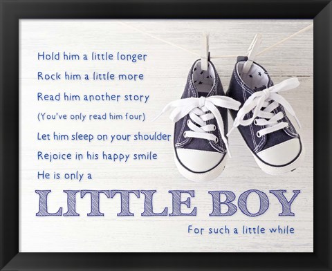 Framed Little Boy Poem Print