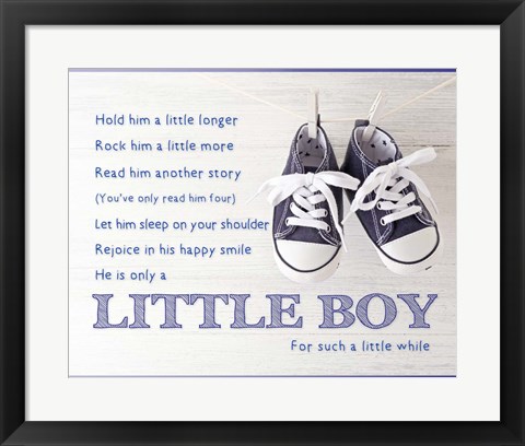 Framed Little Boy Poem Print