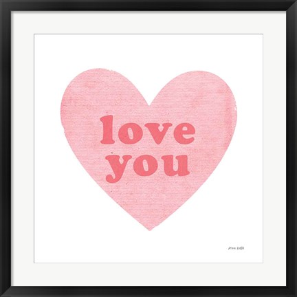 Framed Love Heart Print