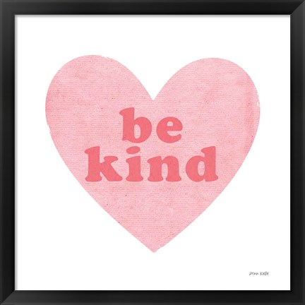 Framed Be Kind Heart Print