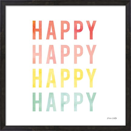 Framed Happy Happy Print