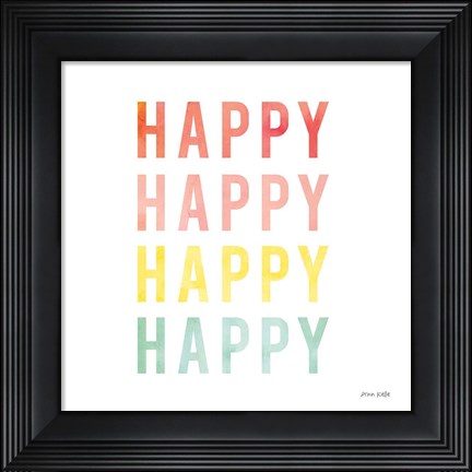 Framed Happy Happy Print