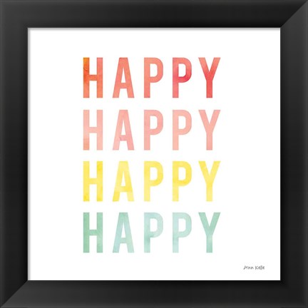 Framed Happy Happy Print