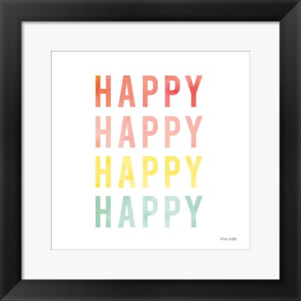 Framed Happy Happy Print