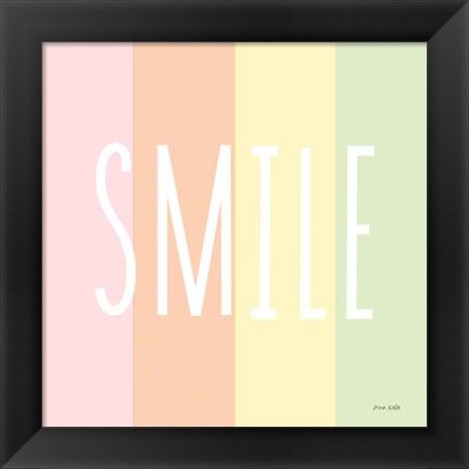 Framed Smile Rainbow Print