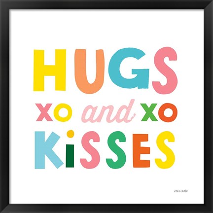 Framed Hugs and Kisses Print