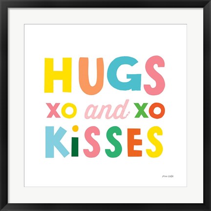 Framed Hugs and Kisses Print