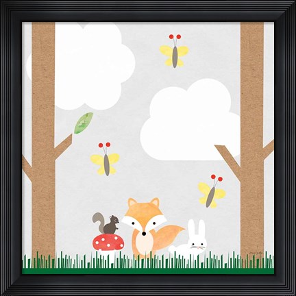 Framed Woodland Animals II Print