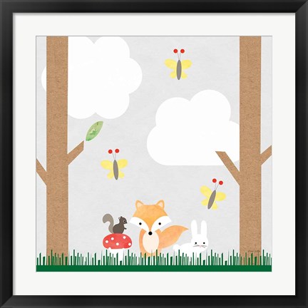 Framed Woodland Animals II Print