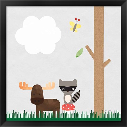 Framed Woodland Animals I Print