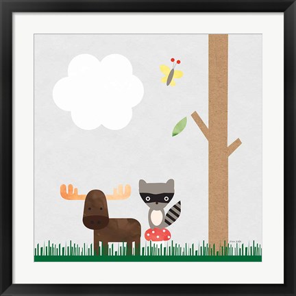 Framed Woodland Animals I Print