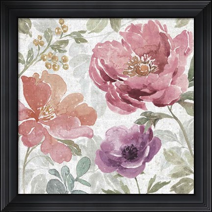 Framed Springtime Bloom III Dark Print
