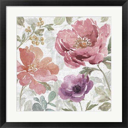 Framed Springtime Bloom III Dark Print