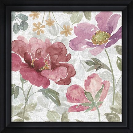 Framed Springtime Bloom II Dark Print