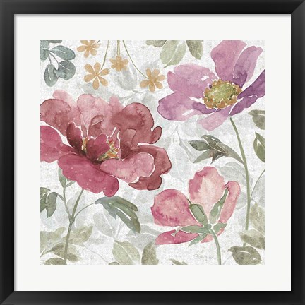 Framed Springtime Bloom II Dark Print