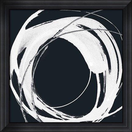 Framed Gilded Enso IV BW Print