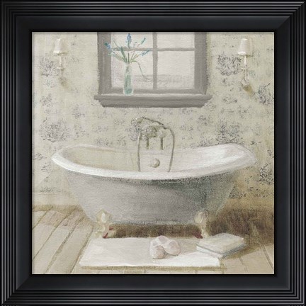 Framed Victorian Bath I Neutral Print