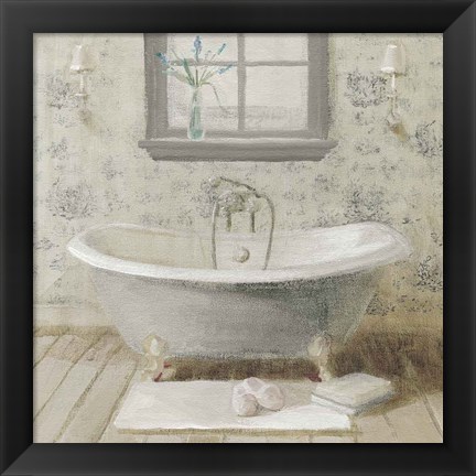 Framed Victorian Bath I Neutral Print