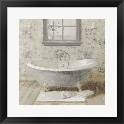 Framed Victorian Bath I Neutral Print