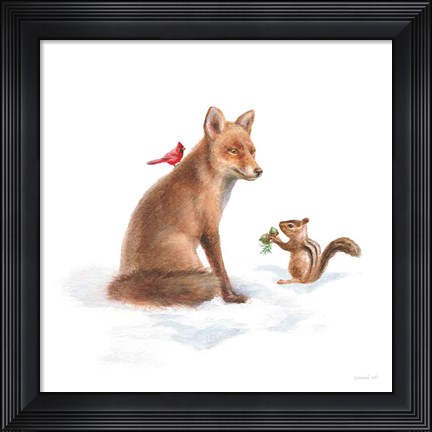 Framed Woodland Celebration V on White Print