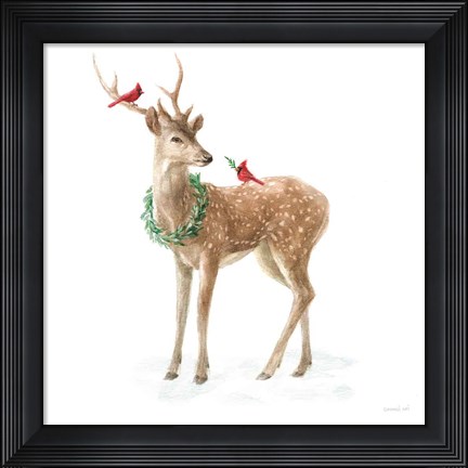 Framed Woodland Celebration III on White Print
