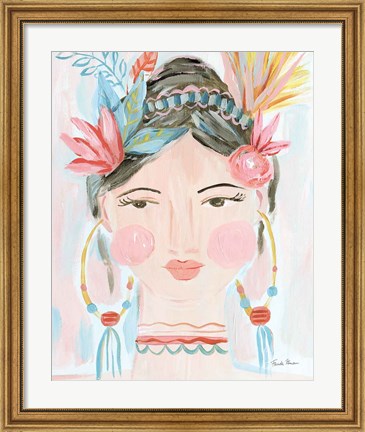 Framed Boho Lady II Print