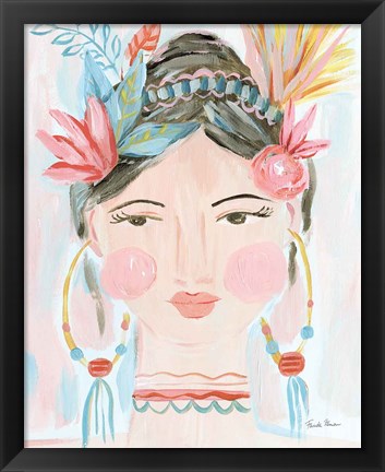 Framed Boho Lady II Print