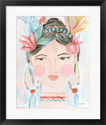 Framed Boho Lady II Print