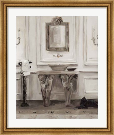 Framed Classical Bath I Gray Print