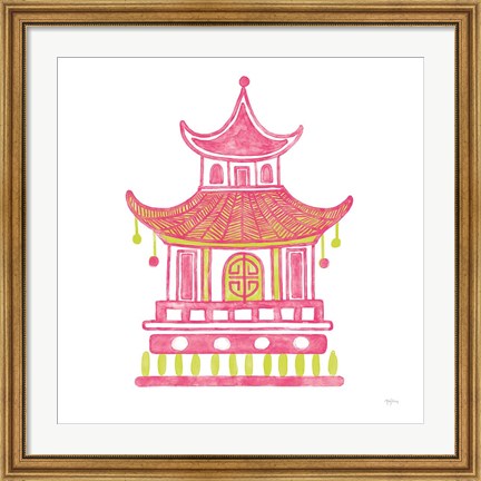 Framed Everyday Chinoiserie II Pink Print