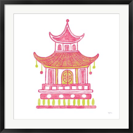 Framed Everyday Chinoiserie II Pink Print