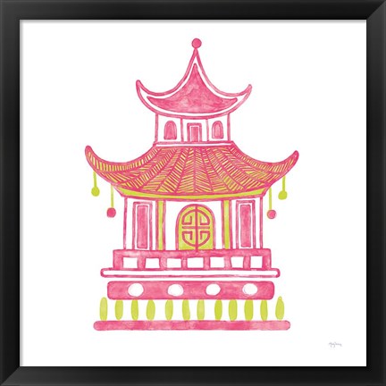 Framed Everyday Chinoiserie II Pink Print