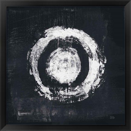 Framed Zen Circle II Black Crop Print