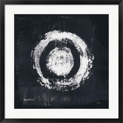 Framed Zen Circle II Black Crop Print